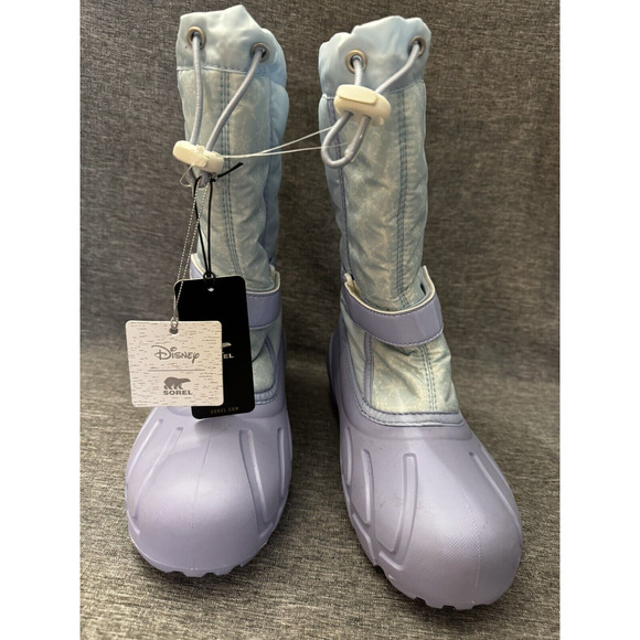 Sorel Disney Frozen II Elsa Big Girls Size 7 Purple Insulated Winter Snow Boots - Picture 2 of 9